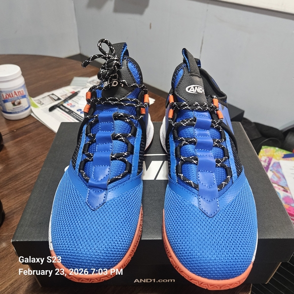 AND1 Blue and Black Sneakers - Picture 3 of 4